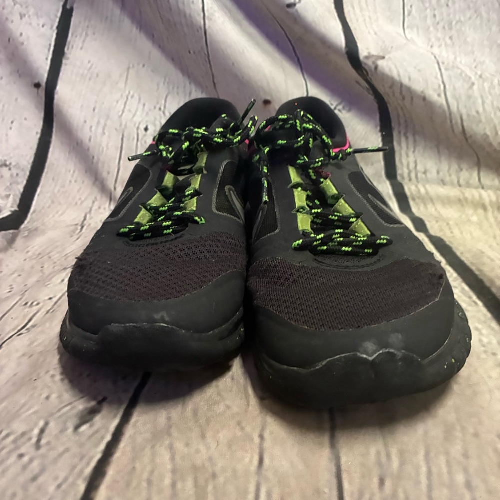 Nike Free Run 5.0 Women's Black Neon Green Pink Sneakers Shoes Size 7 574324 036 - Picture 4 of 13